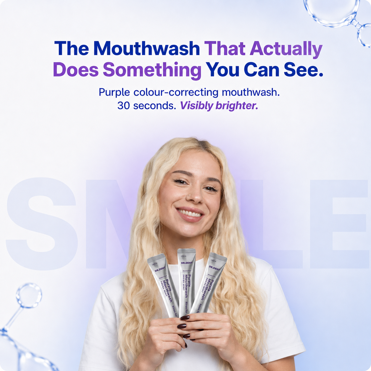 Purple Rinse™ Instant Whitening Mouthwash